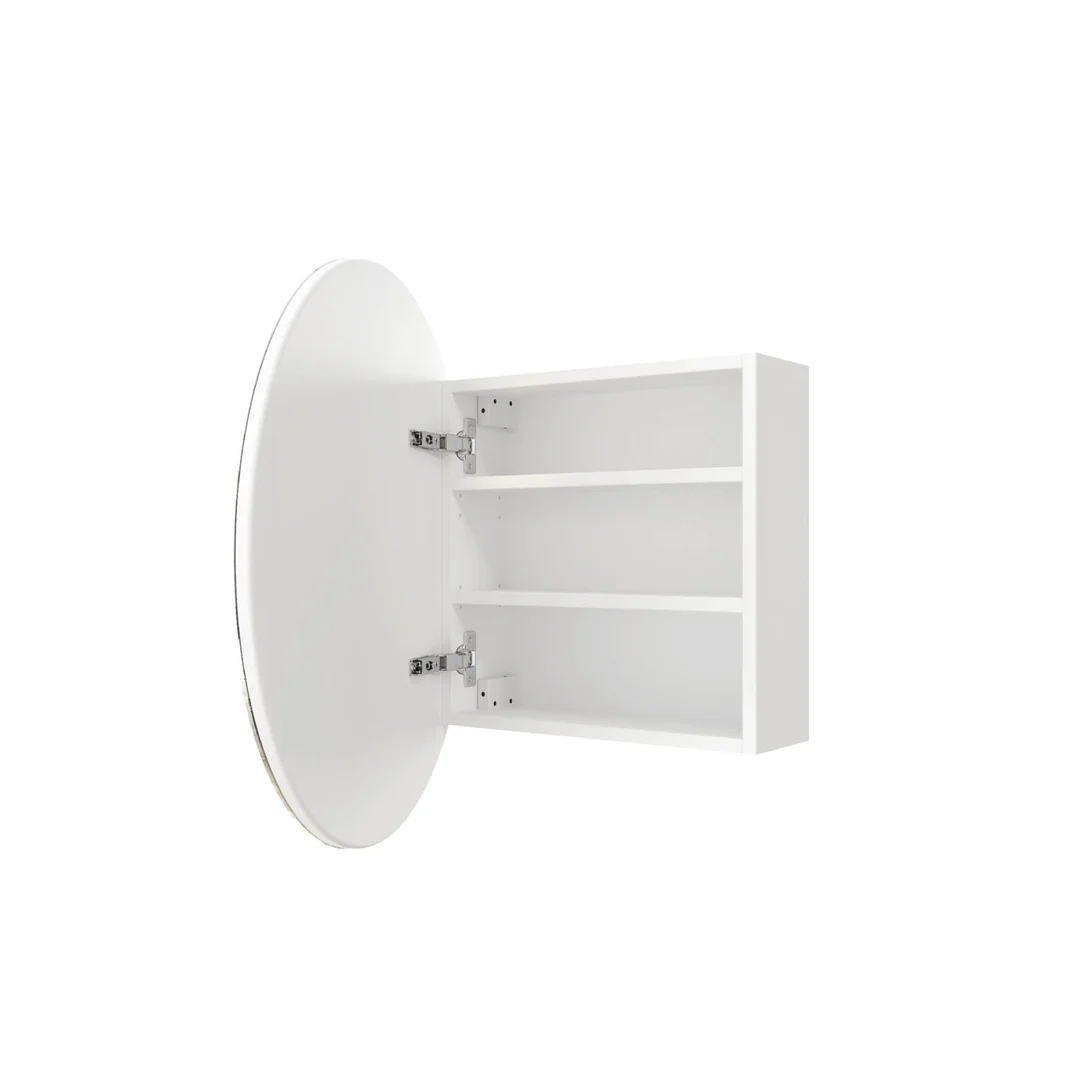 Thermogroup Chelsea Round Mirror Cabinet White 600Mm Diam X 150Mm - Image 5