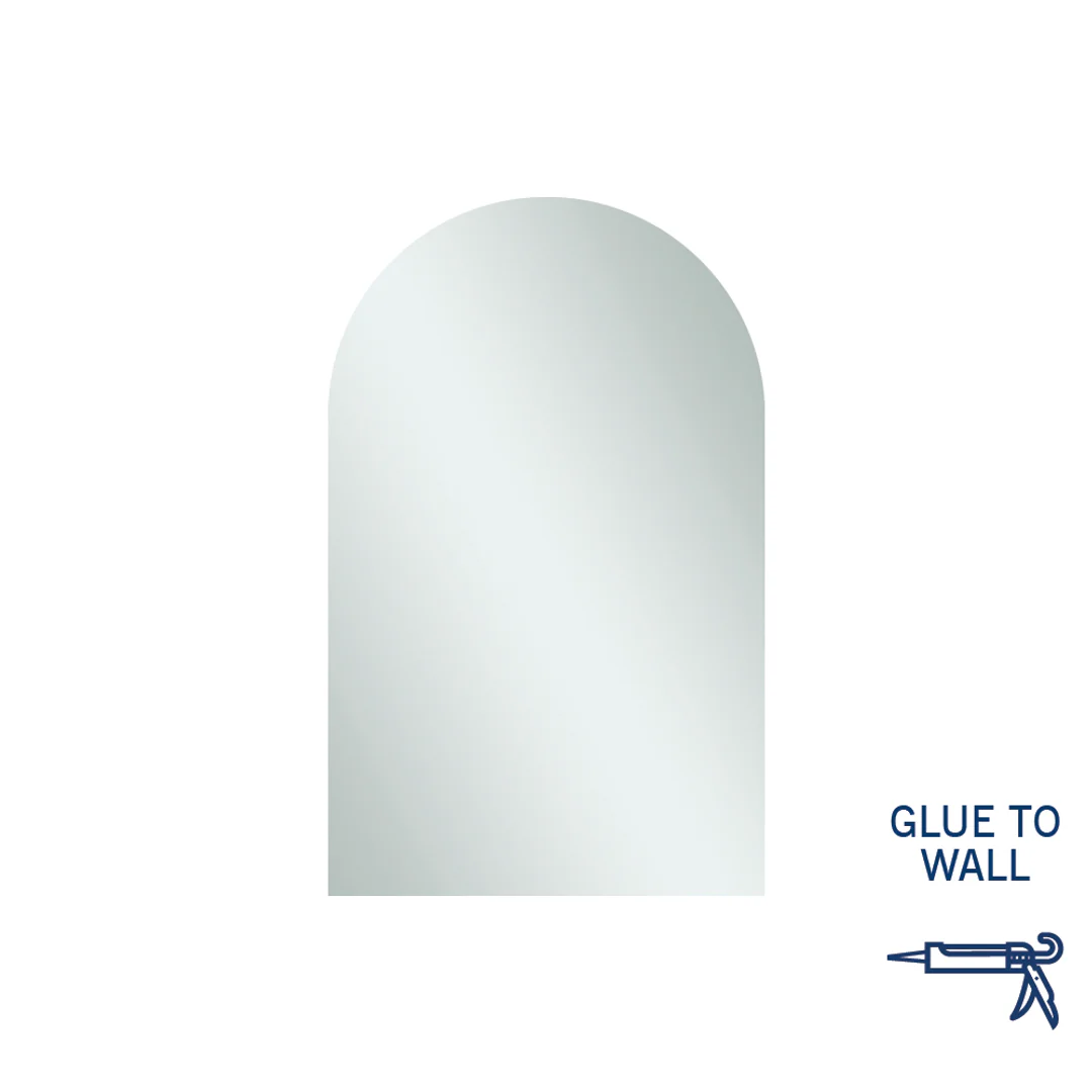 Thermogroup Aspen Polished Edge Arch Mirror 500x800mm - Glue-to-Wall - Image 2