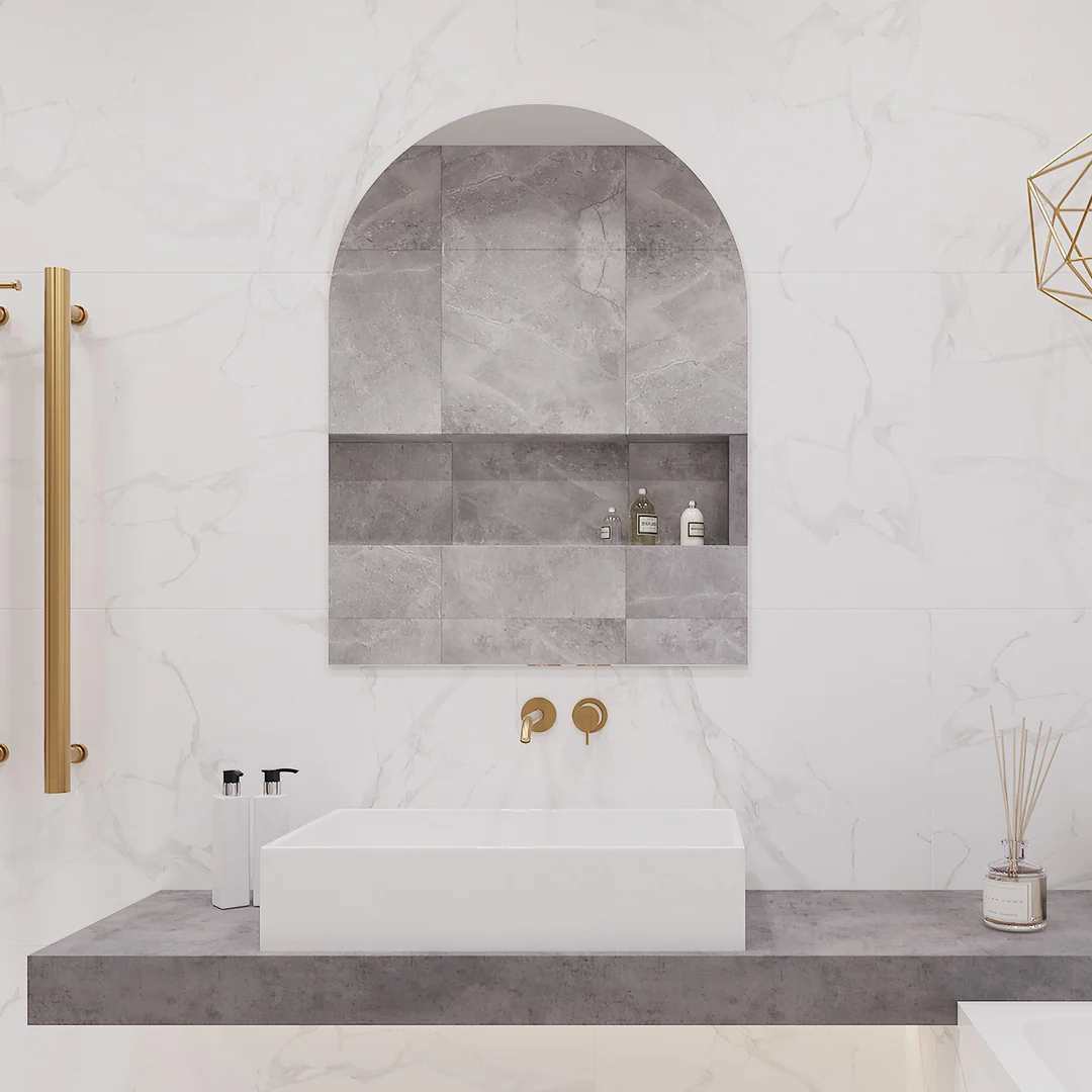 Thermogroup Aspen Polished Edge Arch Mirror 750x1000mm - Hangers - Image 6