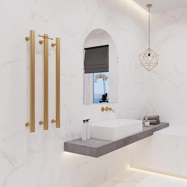Thermogroup Aspen Polished Edge Arch Mirror 750x1000mm with Hangers and Demister - Image 10