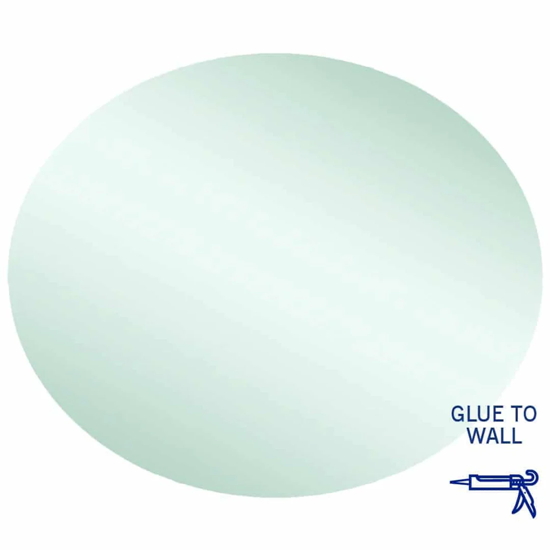 Thermogroup Cody Polished Edge Oval Mirror - 900x750mm Glue-to-Wall