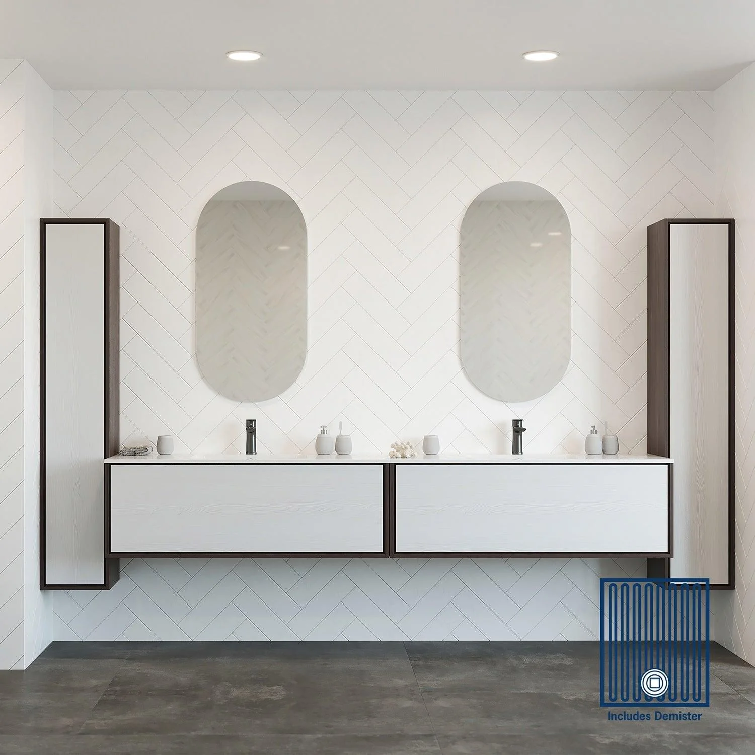 Thermogroup Duke Polished Edge Pill Mirror 500x1000mm - Glue-to-Wall - Image 12