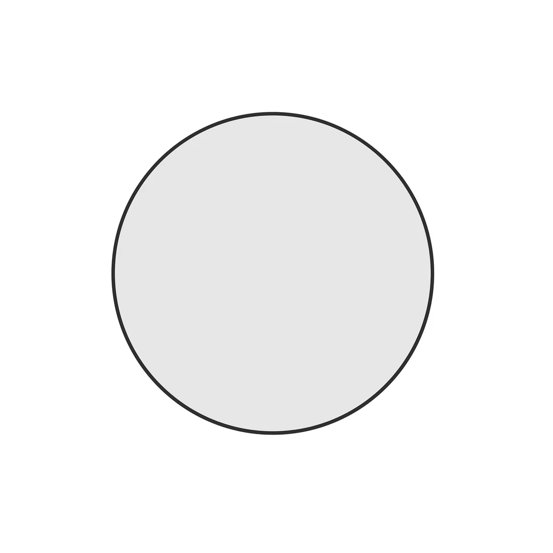 Thermogroup Georgia Round Black Framed Mirror - 600Mmø