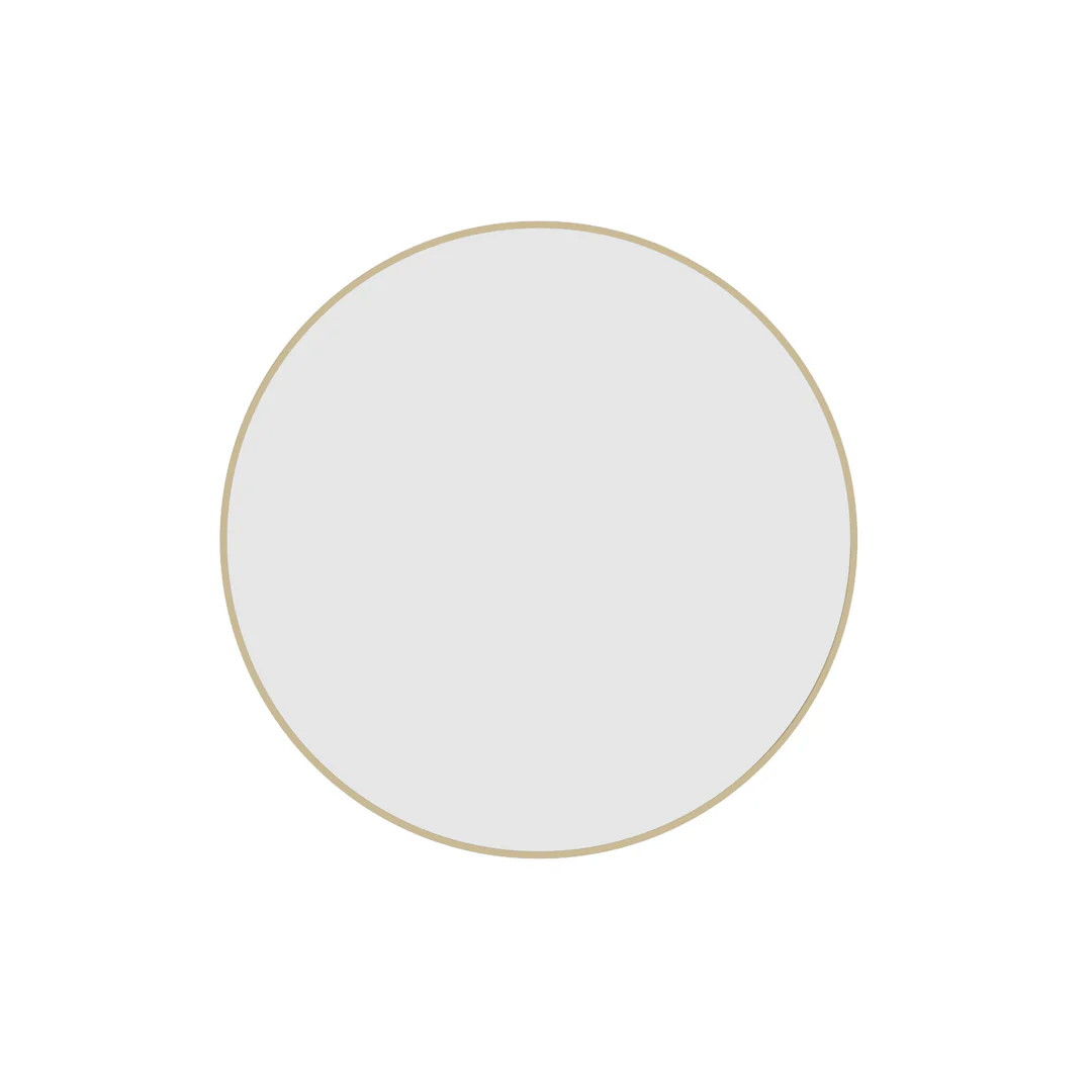 Thermogroup Georgia Round Gold Framed Mirror - 600Mmø