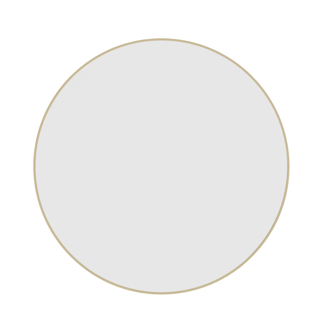 Thermogroup Georgia Round Gold Framed Mirror - 900Mmø - Includes Mirror Demister