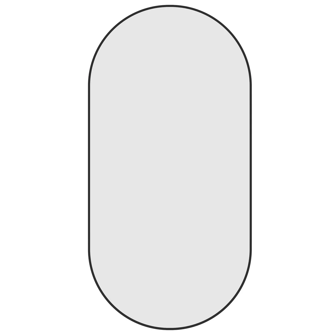 Thermogroup Havana Pill Black Framed Mirror - 500X1000Mm