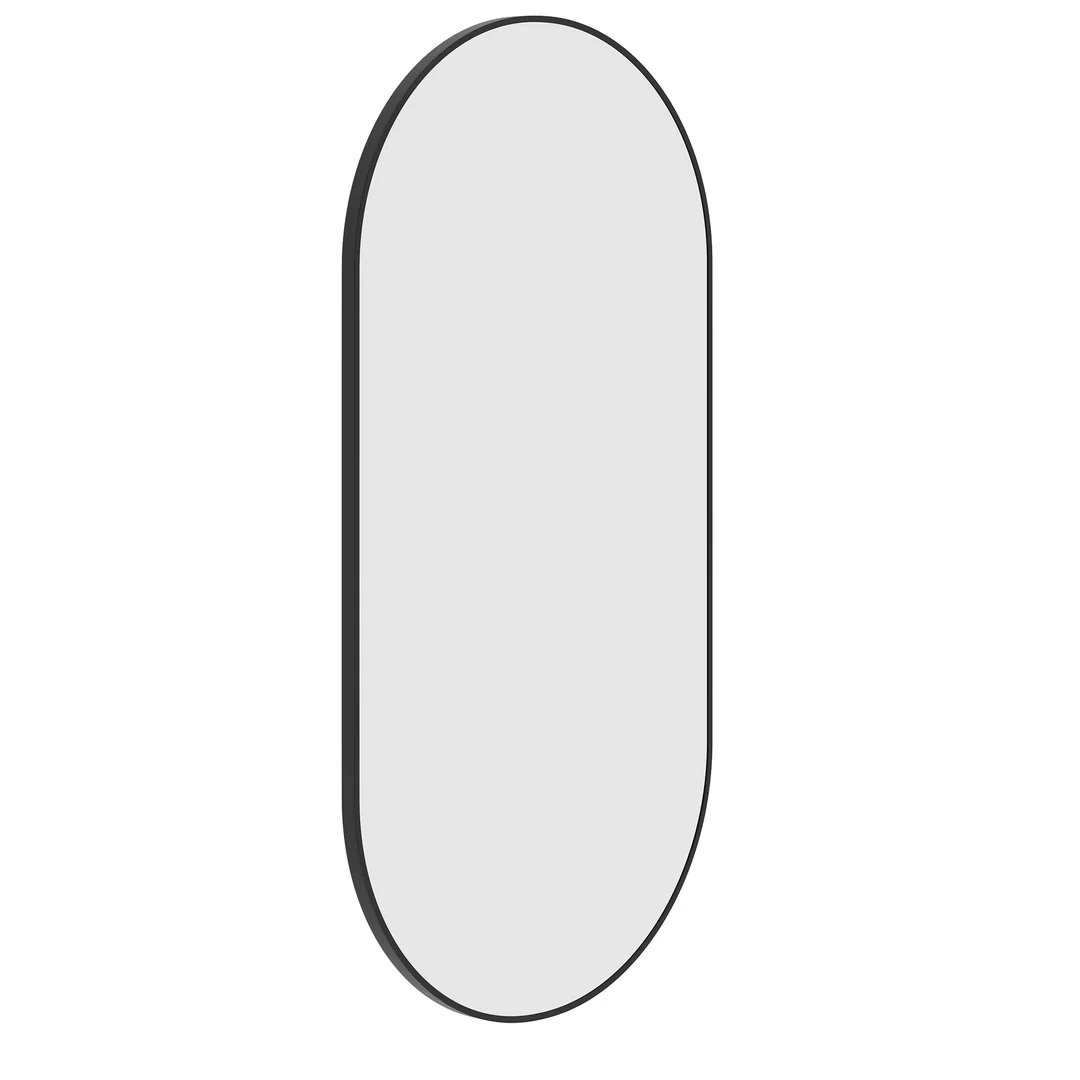 Thermogroup Havana Pill Black Framed Mirror - 500X1000Mm - Image 3