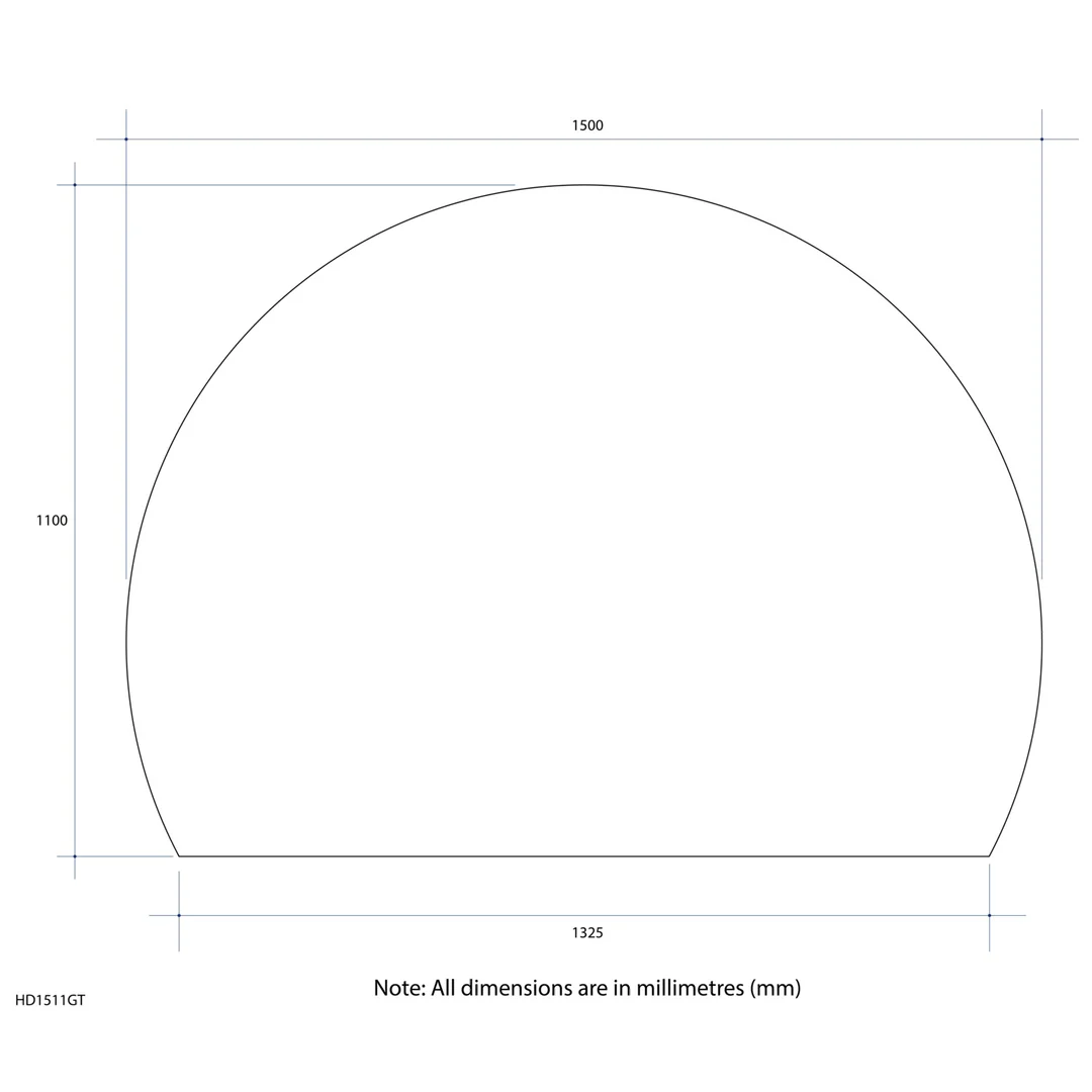 Thermogroup Hamilton D Shaped Polished Edge Mirror 1500x1100mm - Glue-to-Wall and Demister - Image 6