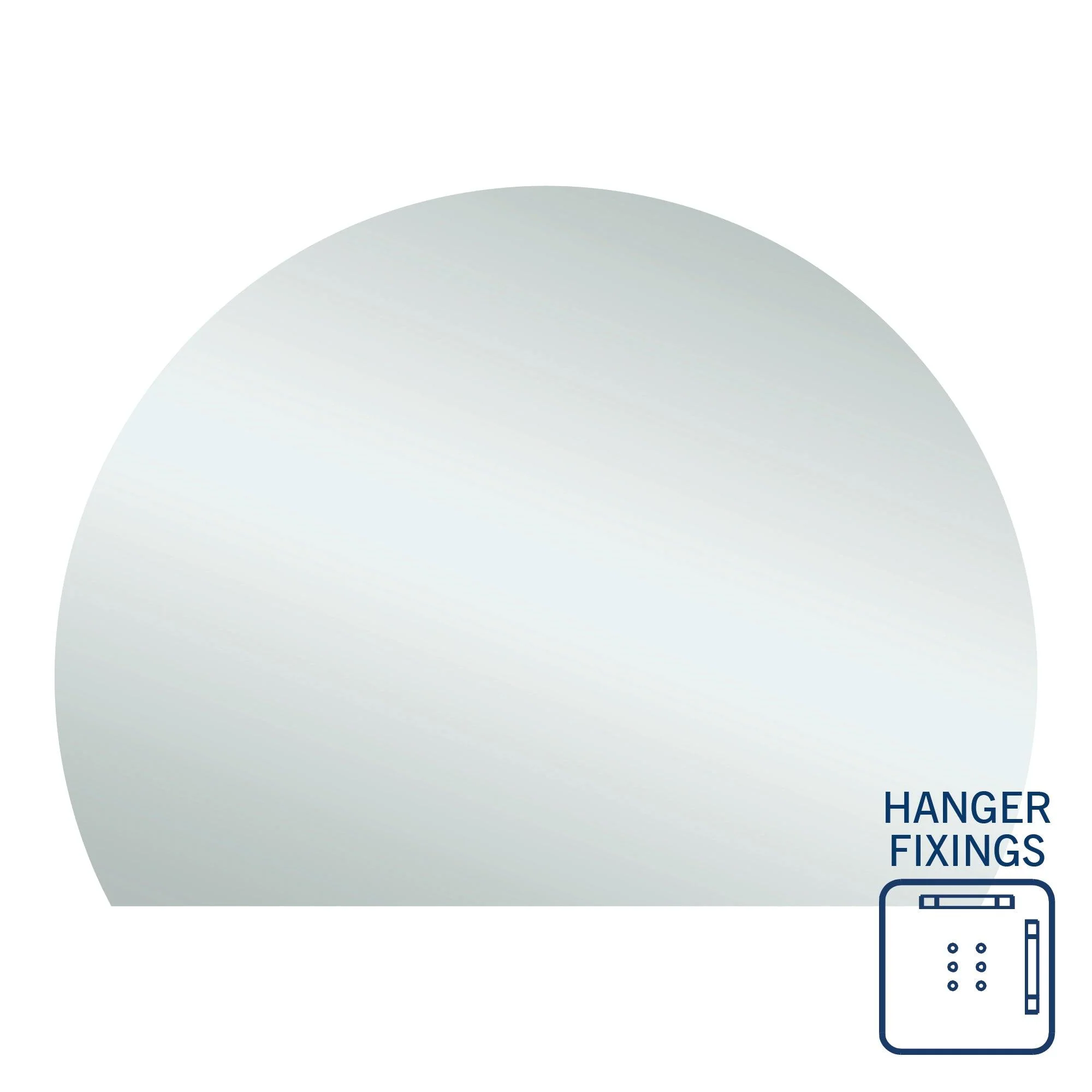 Thermogroup Hamilton D Shaped Polished Edge Mirror 1500x1100mm - With Hangers - Image 11