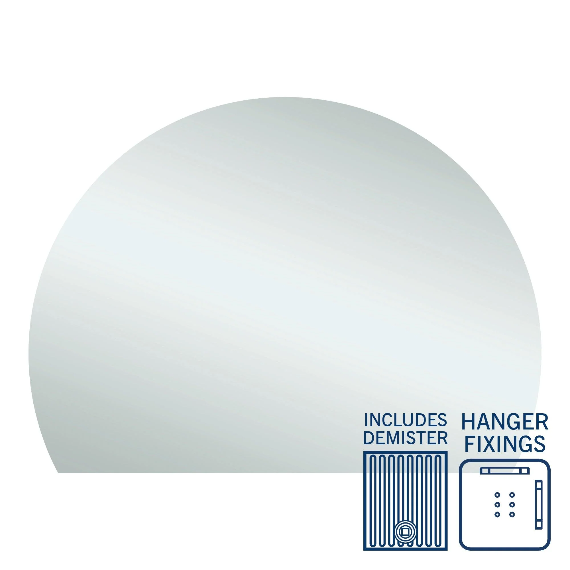 Thermogroup Hamilton D Shaped Polished Edge Mirror 1500x1100mm - With Hangers and Demister - Image 15