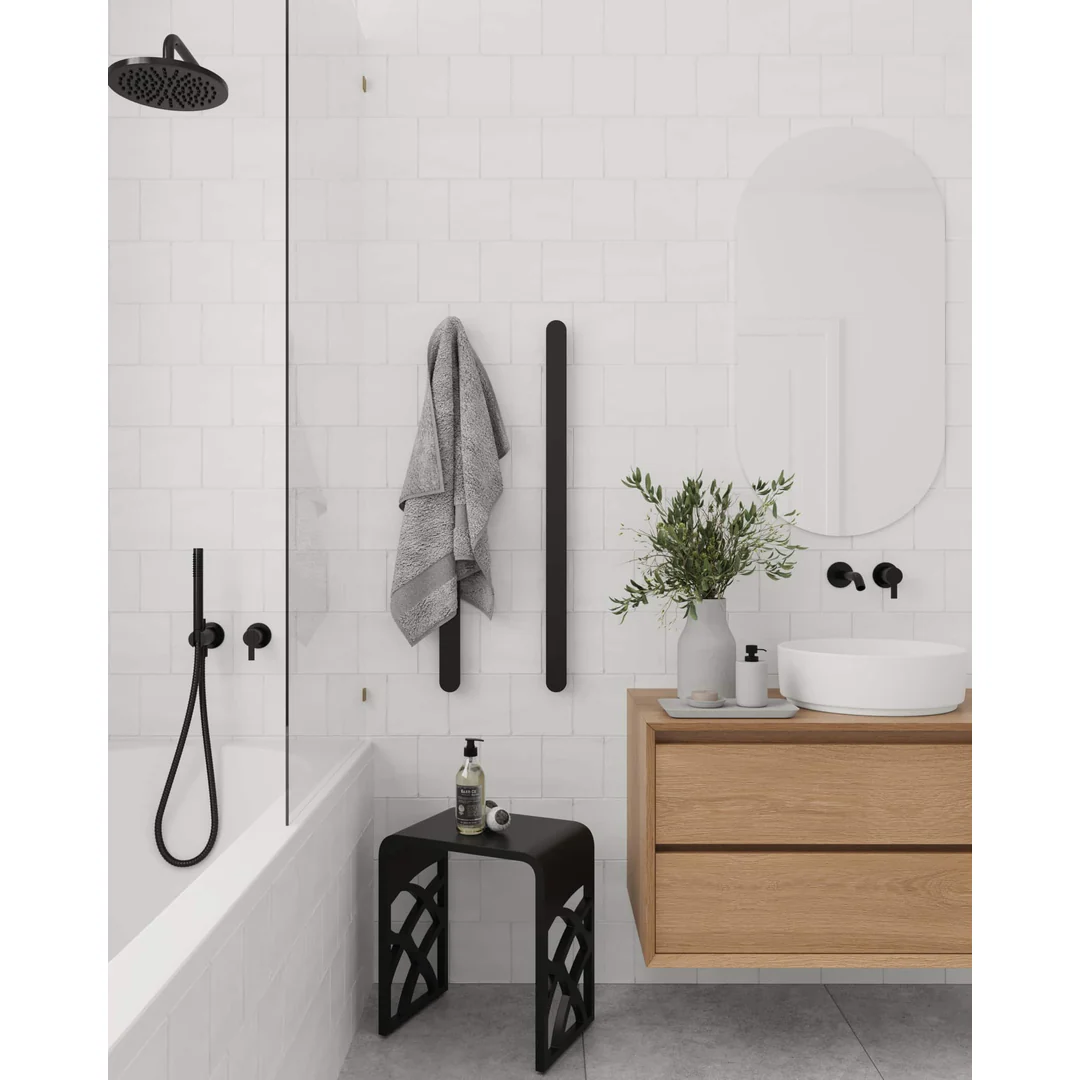 Thermogroup Ivy Shower Stool 400X270Mm - Black - Image 3