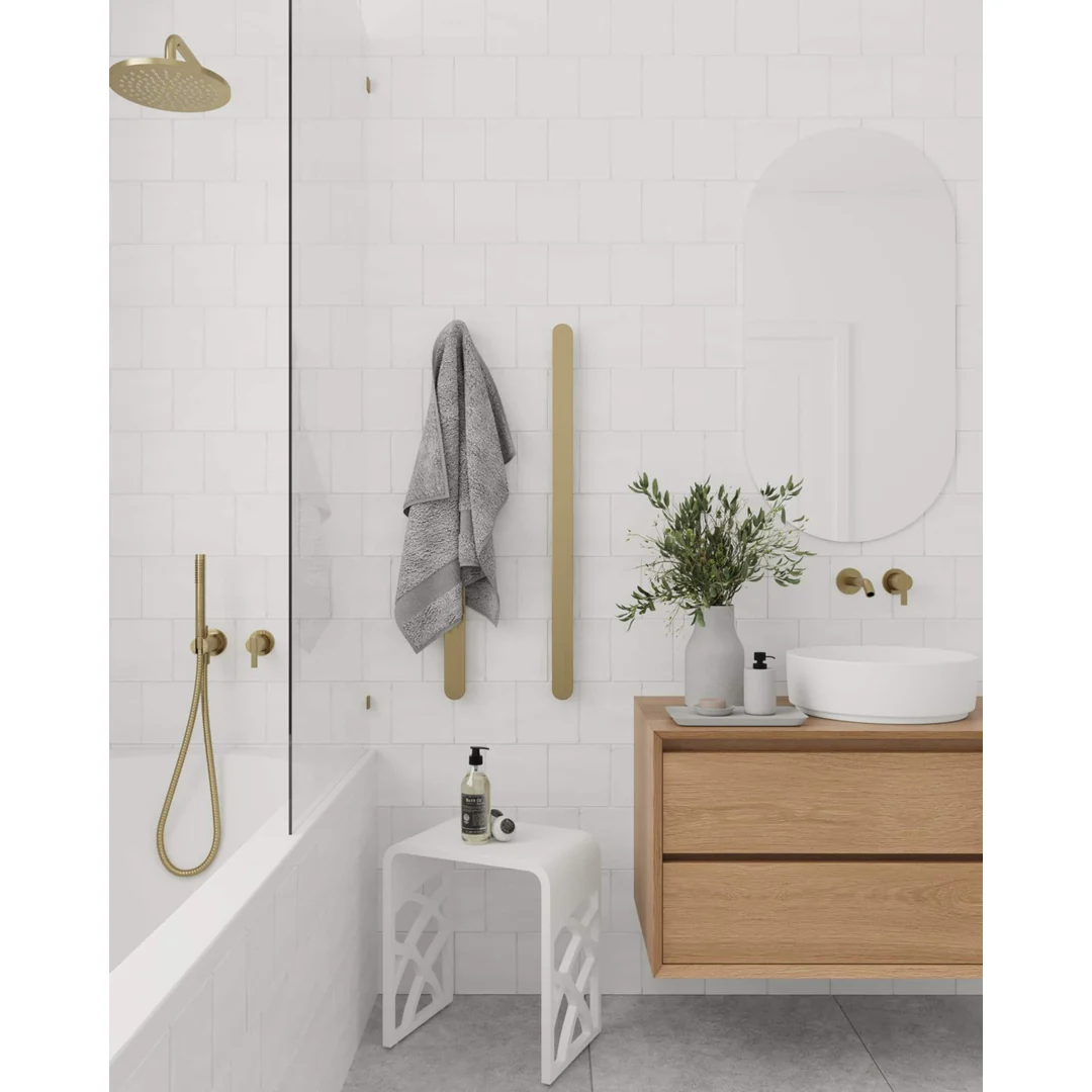 Thermogroup Ivy Shower Stool 400X270Mm - White - Image 3