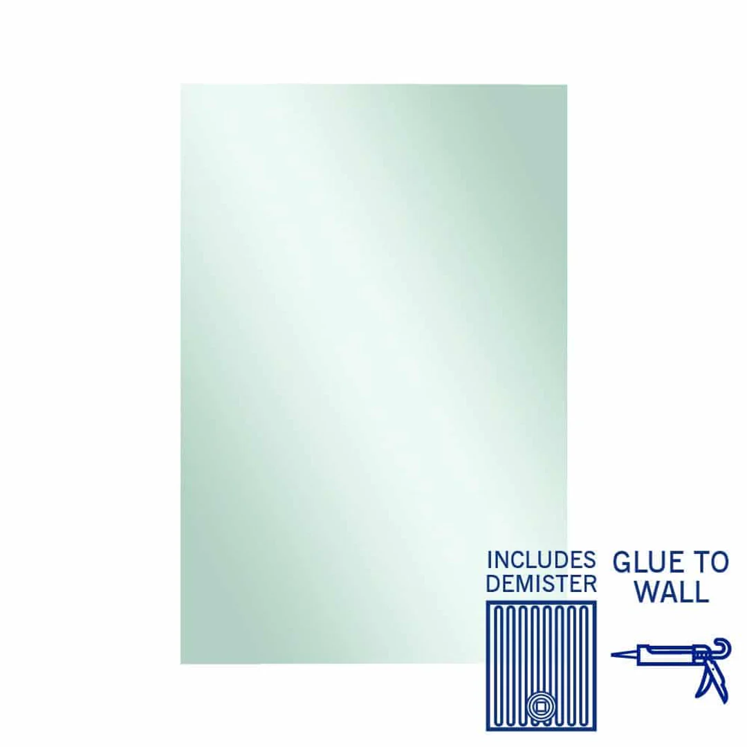 Thermogroup Jackson Rectangle Polished Edge Mirror 1200x800mm - Glue-to-Wall and Demister - Image 2