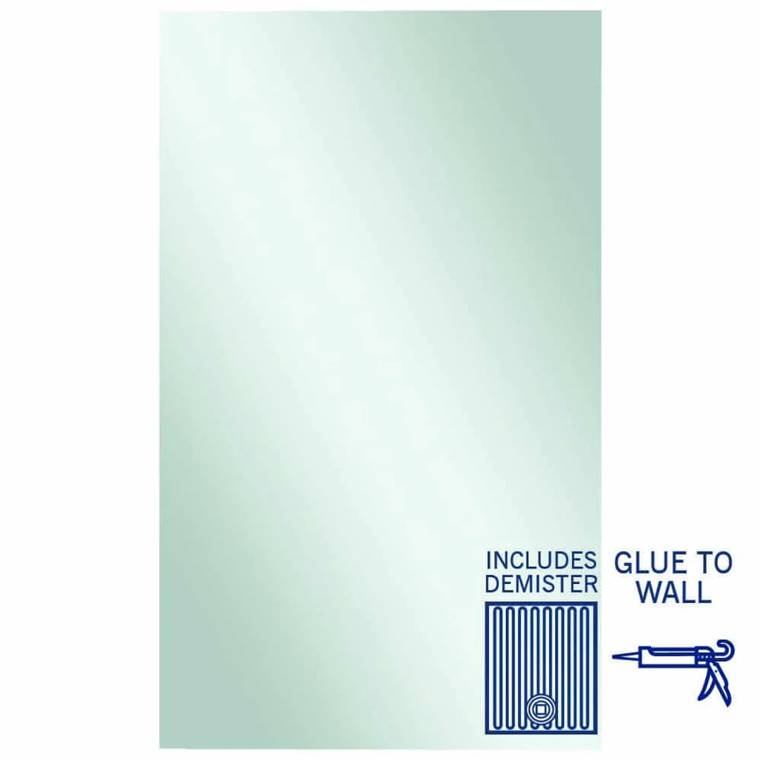 Thermogroup Jackson Rectangle Polished Edge Mirror 1500x900mm - Glue-to-Wall and Demister - Image 2