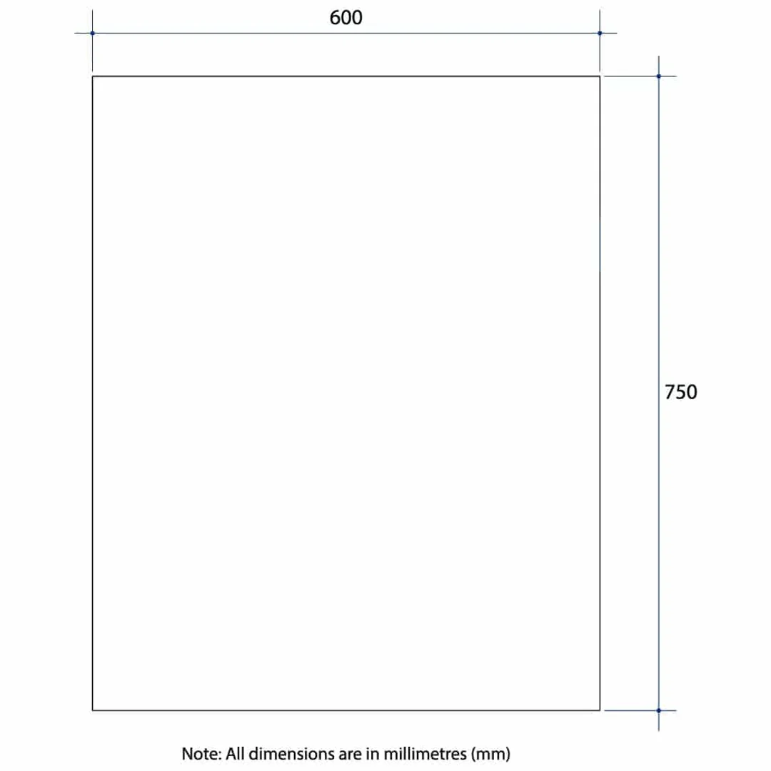 Thermogroup Jackson Rectangle Polished Edge Mirror 600x750mm - Glue-to-Wall and Demister - Image 6