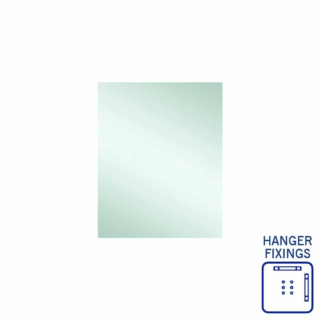 Thermogroup Jackson Rectangle Polished Edge Mirror 600x750mm - With Hangers - Image 2