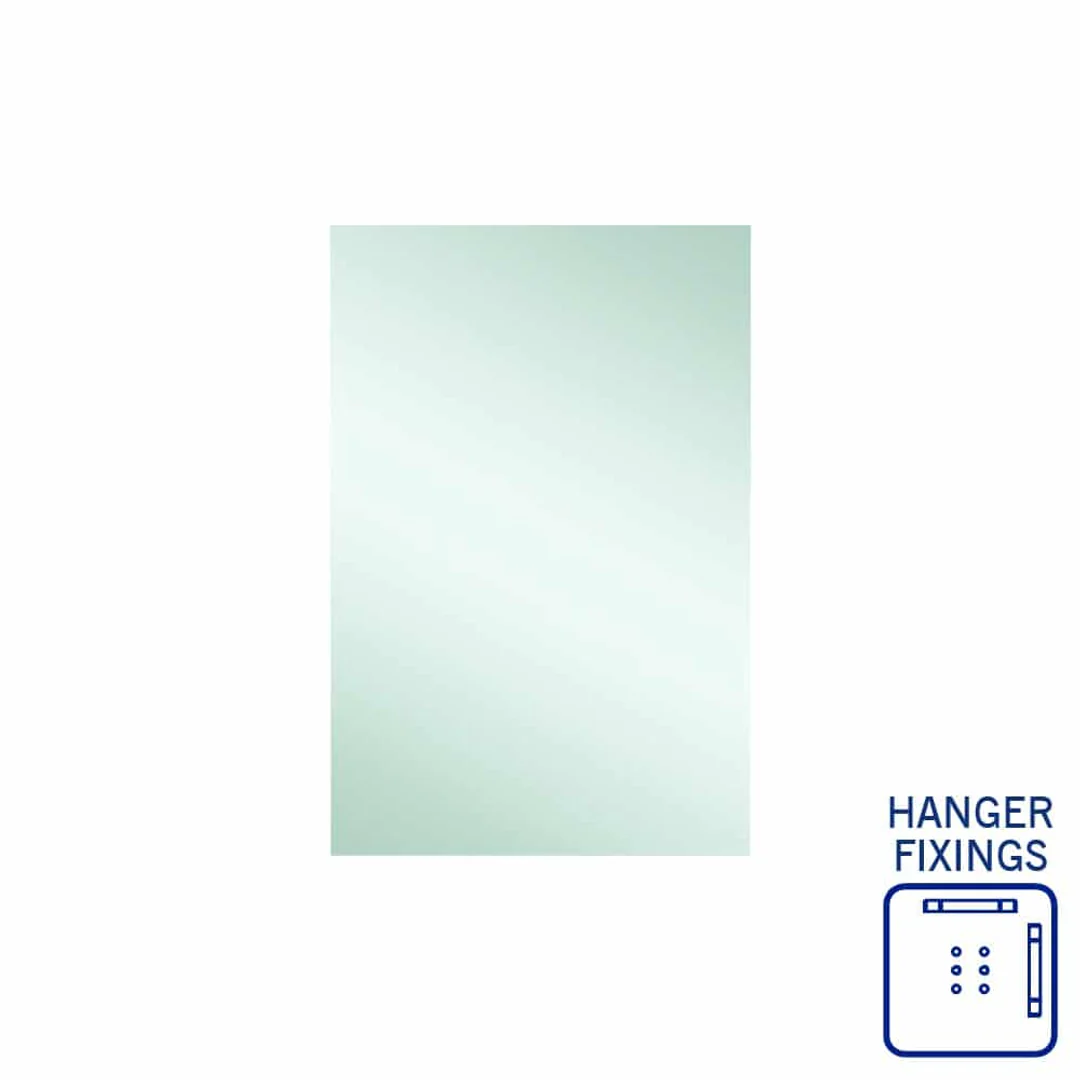 Thermogroup Jackson Rectangle Polished Edge Mirror 600x900mm - With Hangers - Image 2