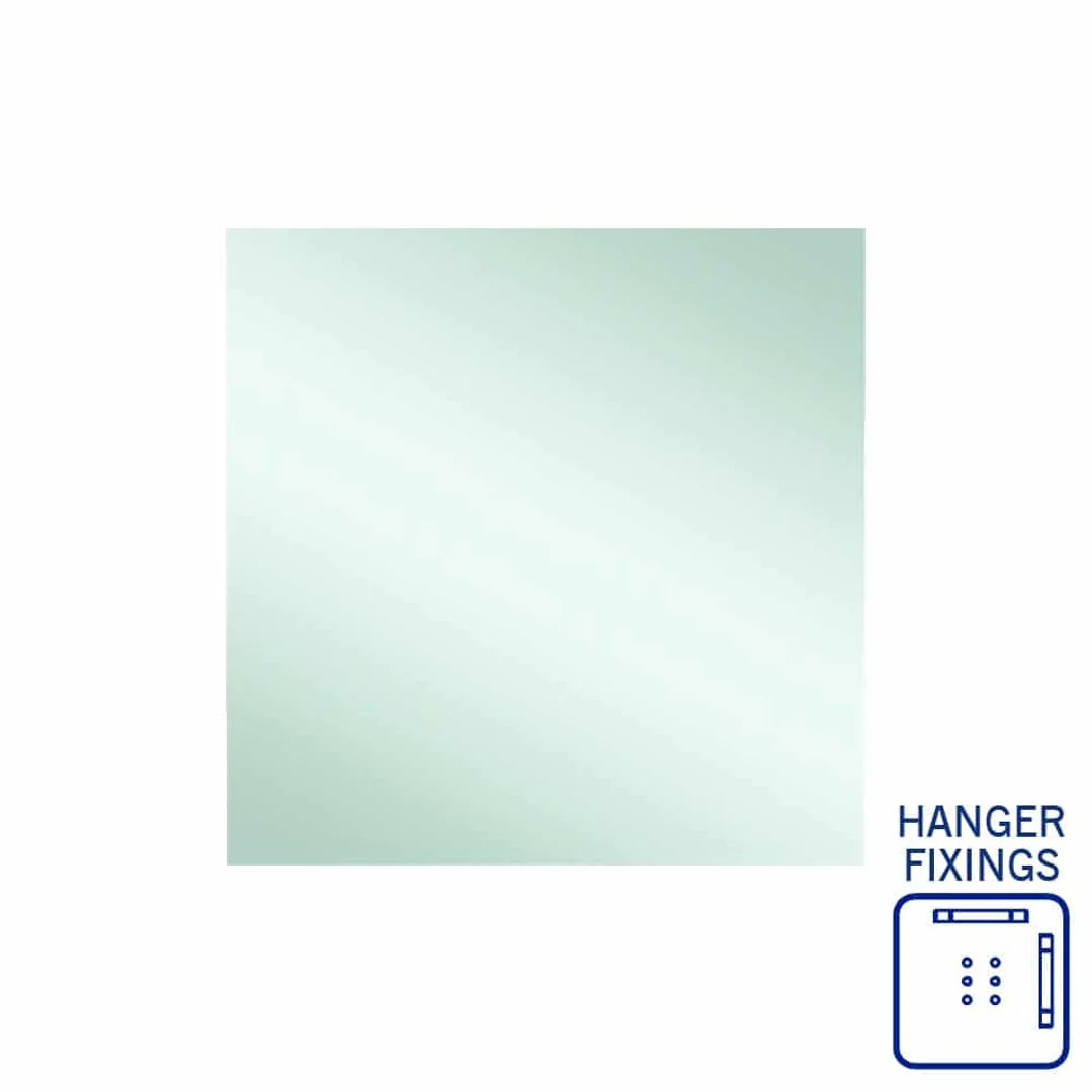 Thermogroup Jackson Rectangle Polished Edge Mirror 900x900mm - With Hangers - Image 2