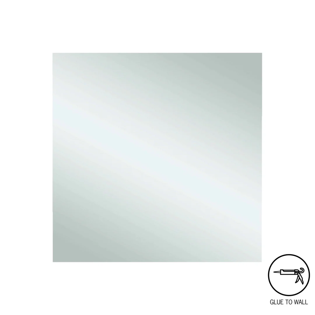Thermogroup Jackson Square Polished Edge Mirror 750X750Mm - Glue-To-Wall