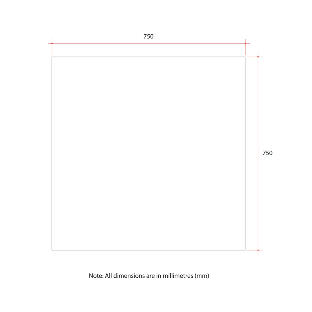 Thermogroup Jackson Square Polished Edge Mirror 750X750Mm - Glue-To-Wall - Image 3