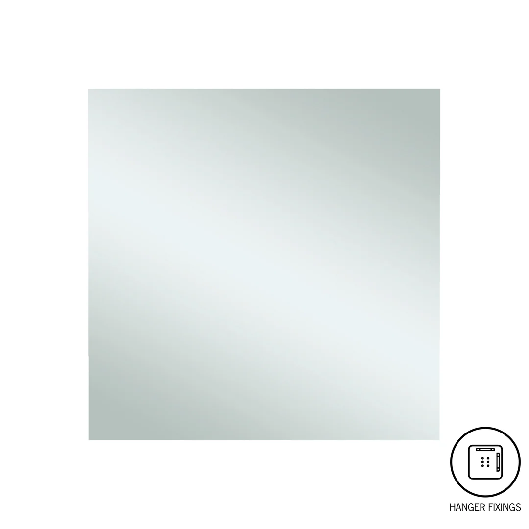 Thermogroup Jackson Square Polished Edge Mirror 750X750Mm - With Hangers - Image 2