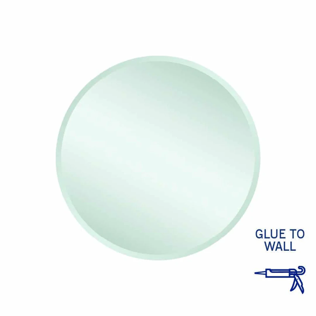Thermogroup Kent 18mm Bevel Round Mirror 600mmØ - Glue-to-Wall - Image 2