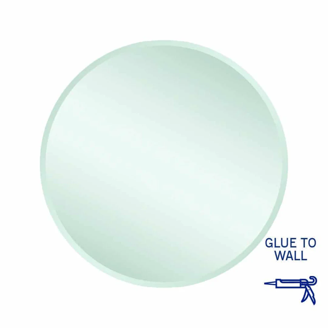 Thermogroup Kent 18mm Bevel Round Mirror 700mmØ - Glue-to-Wall - Image 2