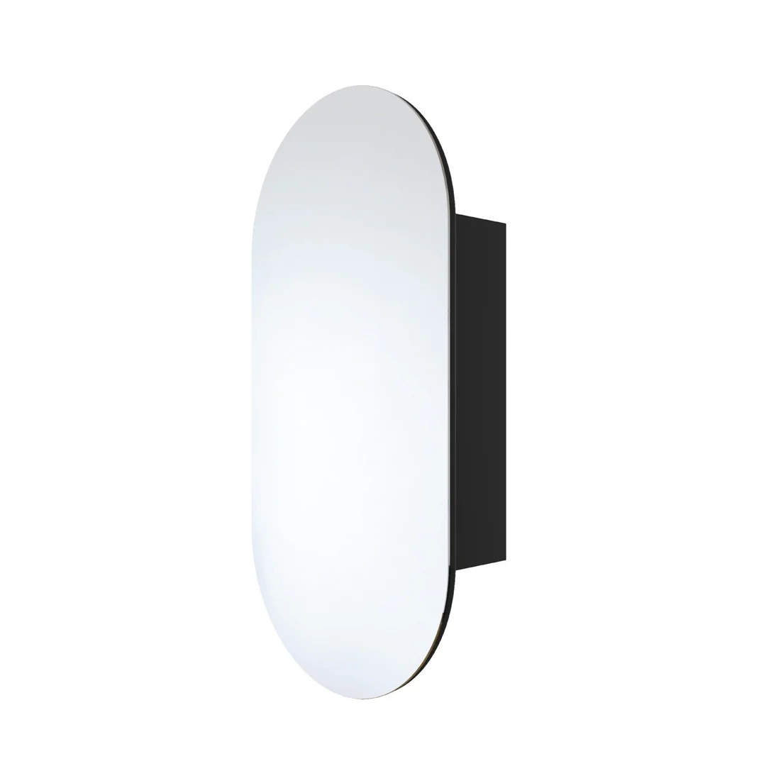 Thermogroup Lincoln Pill Mirror Cabinet Black 500Mm X 1000Mm X 150Mm - Image 2