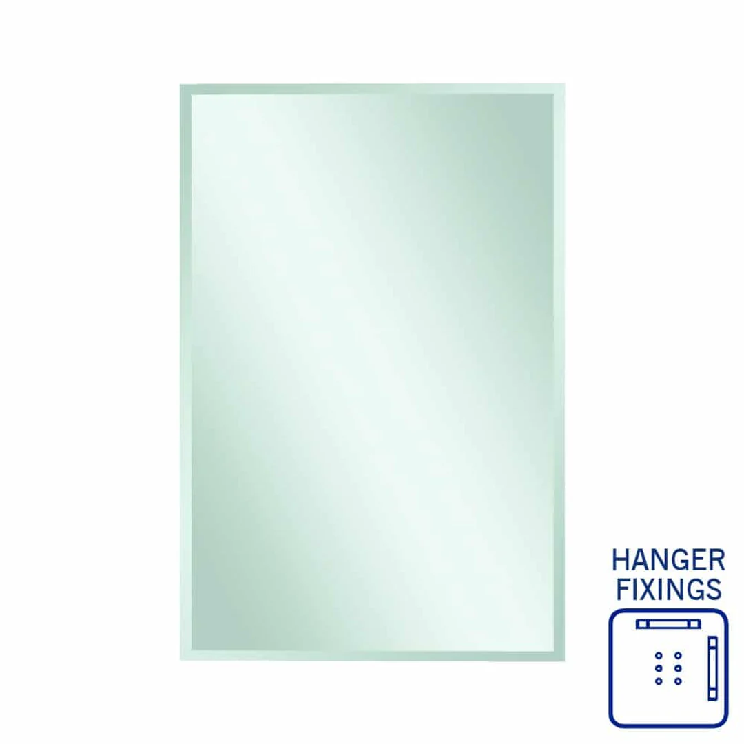 Thermogroup Montana Rectangle 25mm Bevel Edge Mirror 1200x800mm - With Hangers