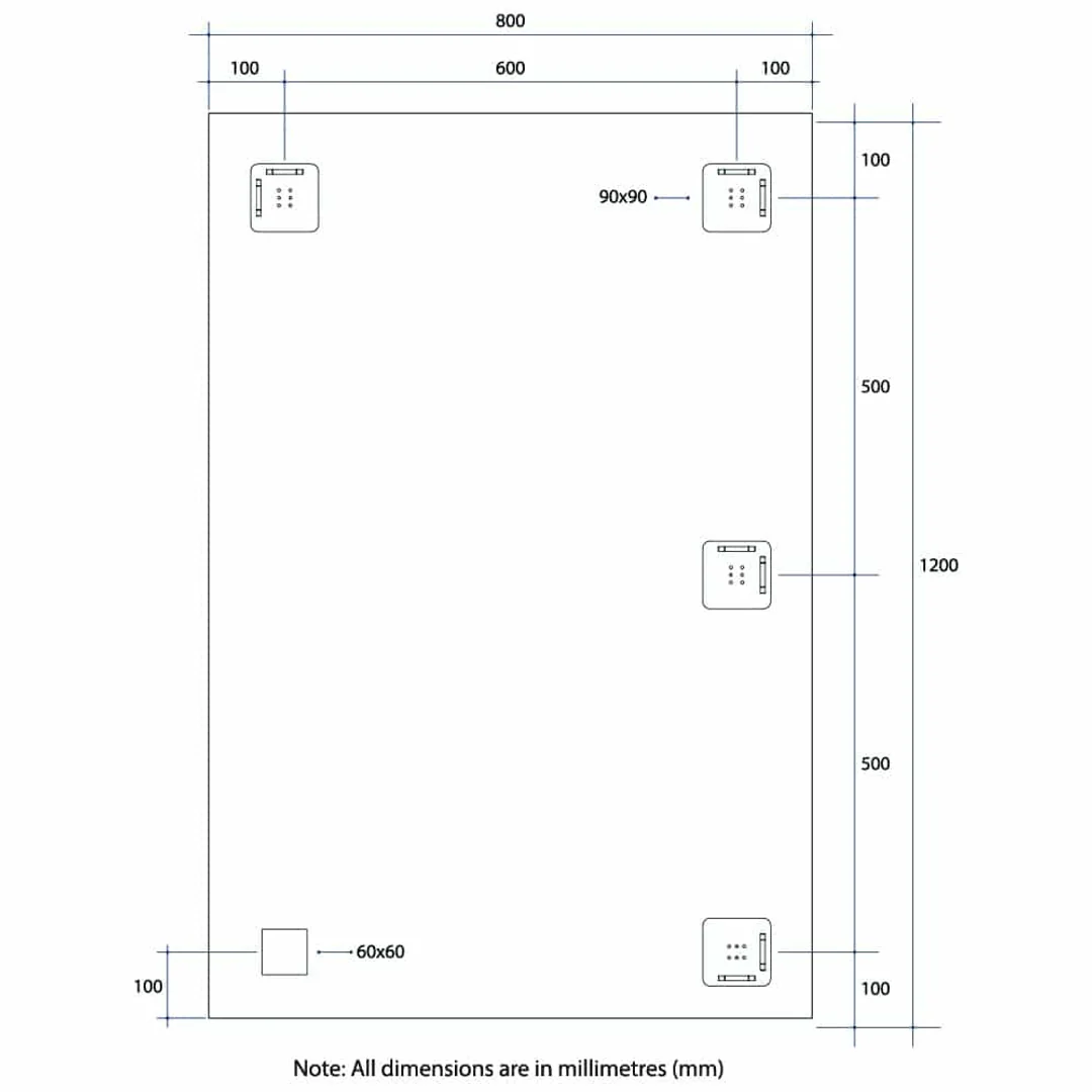 Thermogroup Montana Rectangle 25mm Bevel Edge Mirror 1200x800mm - With Hangers - Image 6