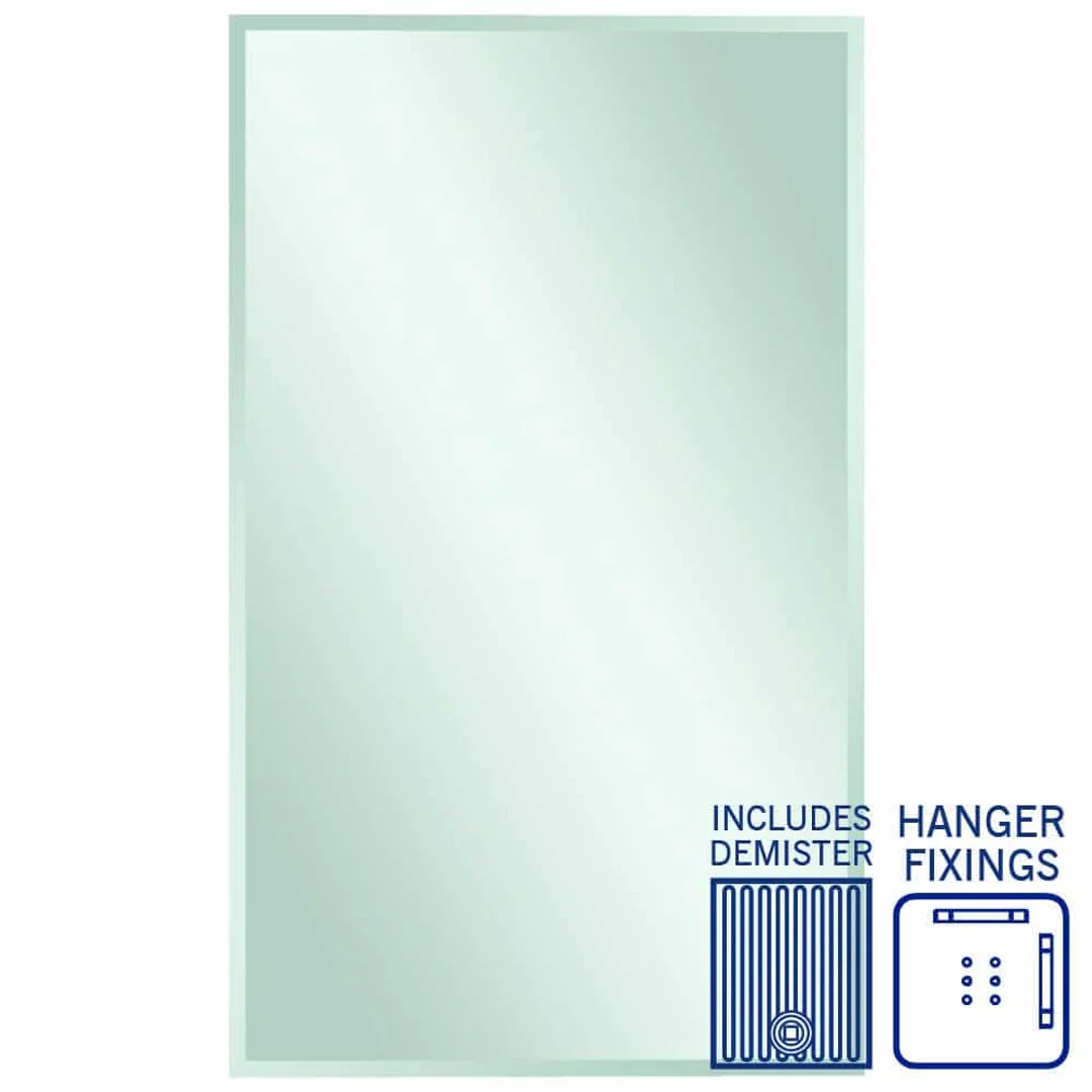 Thermogroup Montana Rectangle 25mm Bevel Edge Mirror 1500x900mm - With Hangers and Demister - Image 2