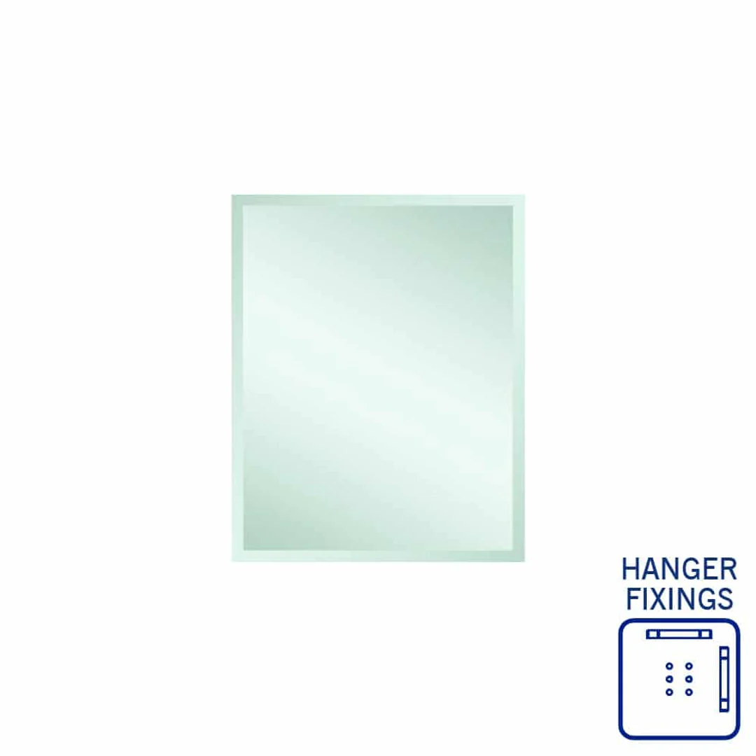 Thermogroup Montana Rectangle 25mm Bevel Edge Mirror 600x750mm - With Hangers - Image 2