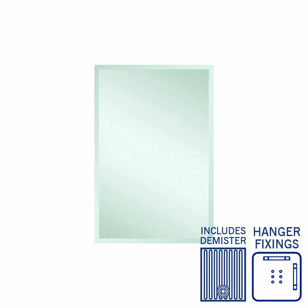 Thermogroup Montana Rectangle 25mm Bevel Edge Mirror 600x900mm - With Hangers and Demister - Image 2