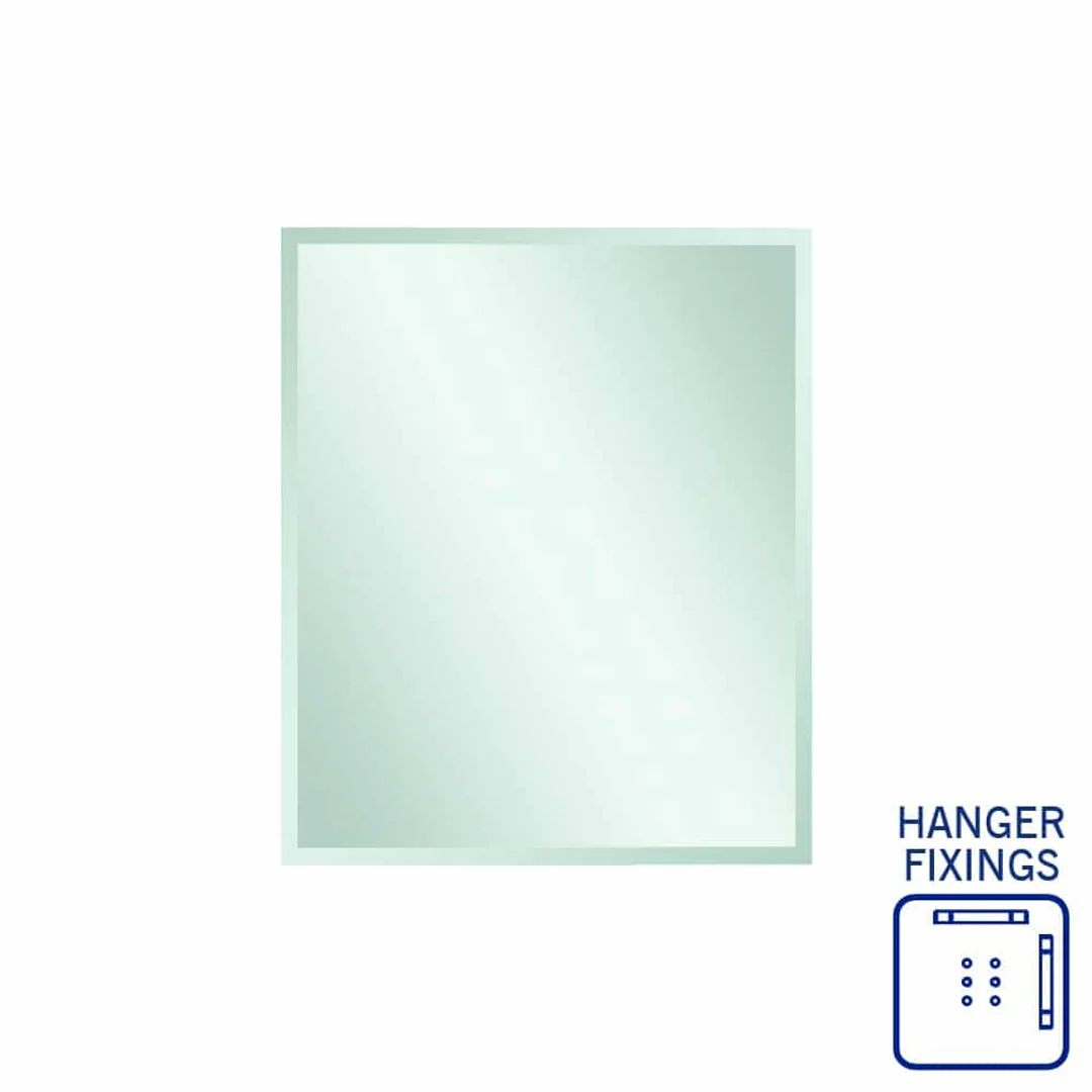 Thermogroup Montana Rectangle 25mm Bevel Edge Mirror 900x750mm - With Hangers - Image 2