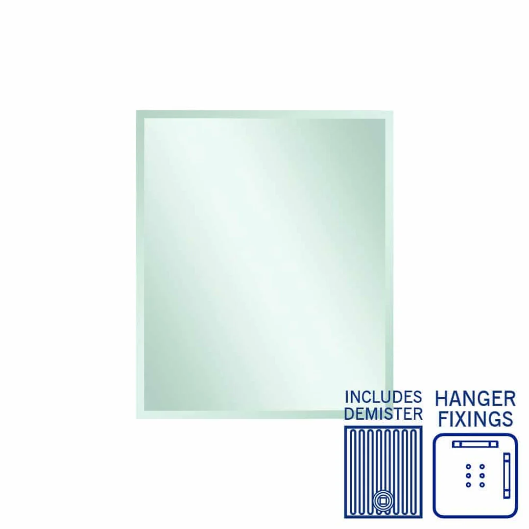 Thermogroup Montana Rectangle 25mm Bevel Edge Mirror 900x750mm - With Hangers and Demister - Image 2