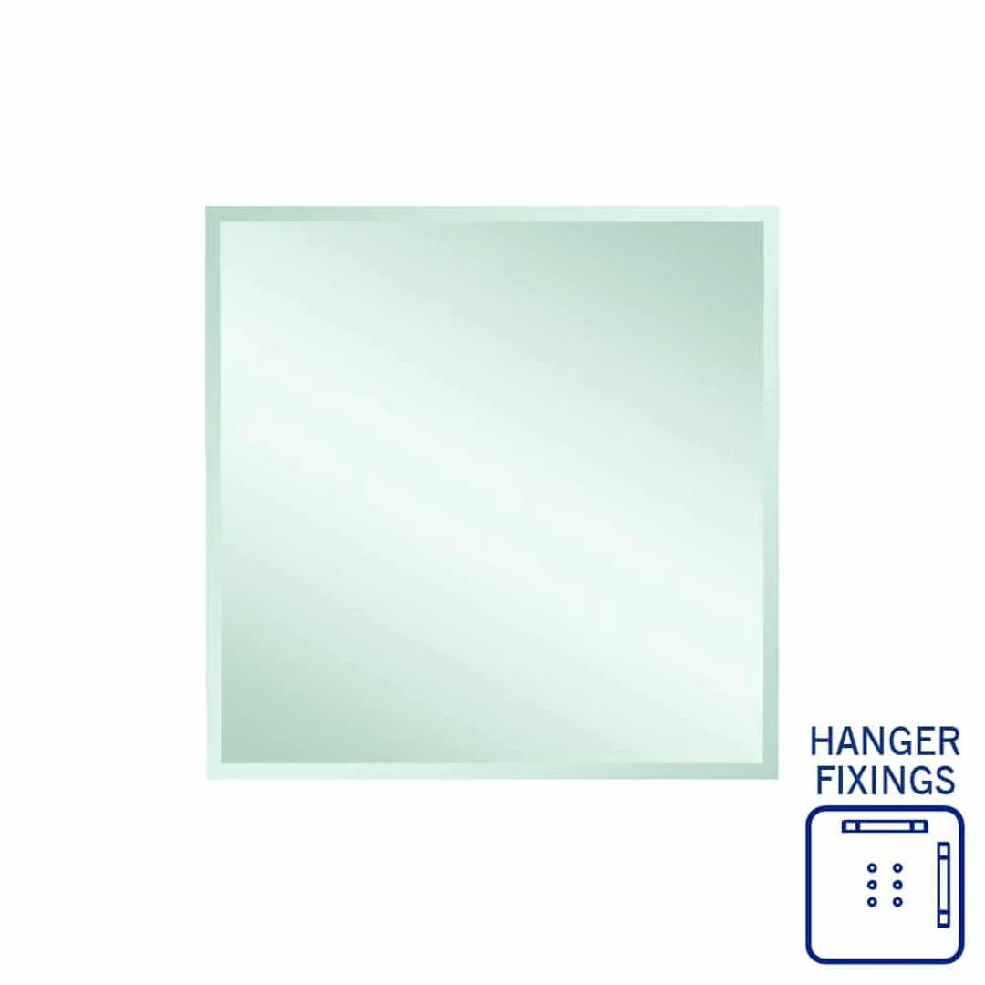Thermogroup Montana Rectangle 25mm Bevel Edge Mirror 900x900mm - With Hangers - Image 2