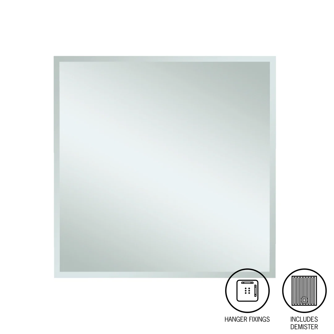 Thermogroup Montana Square 25Mm Bevel Edge Mirror 600X750Mm - With Hangers And Demister - Image 2