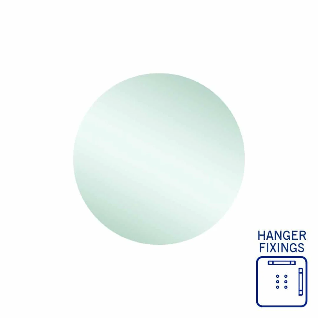 Thermogroup Rio Polished Edge Round Mirror 500mmØ - With Hangers - Image 2