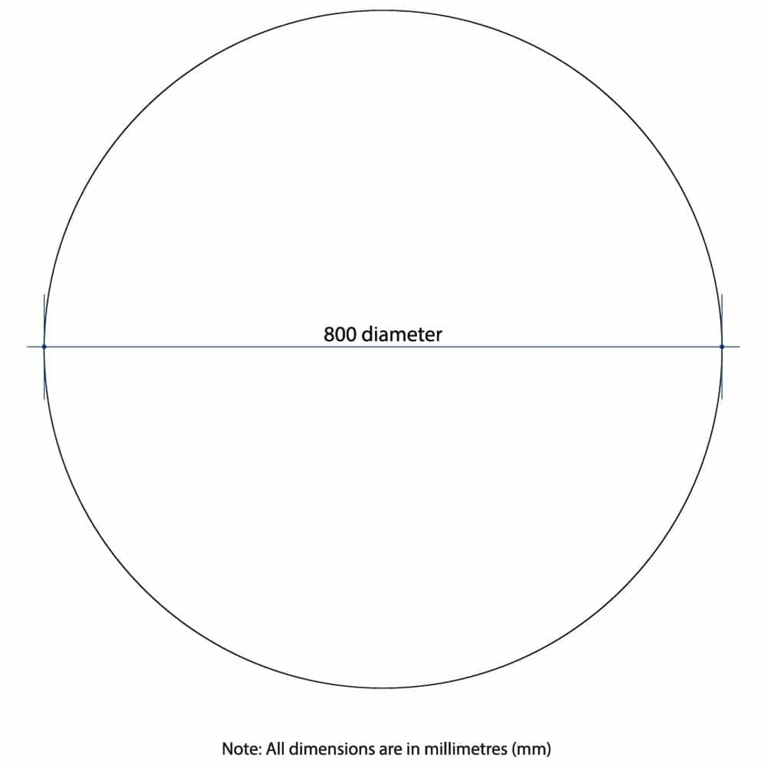 Thermogroup Rio Polished Edge Round Mirror 800mmØ - Glue-to-Wall - Image 6