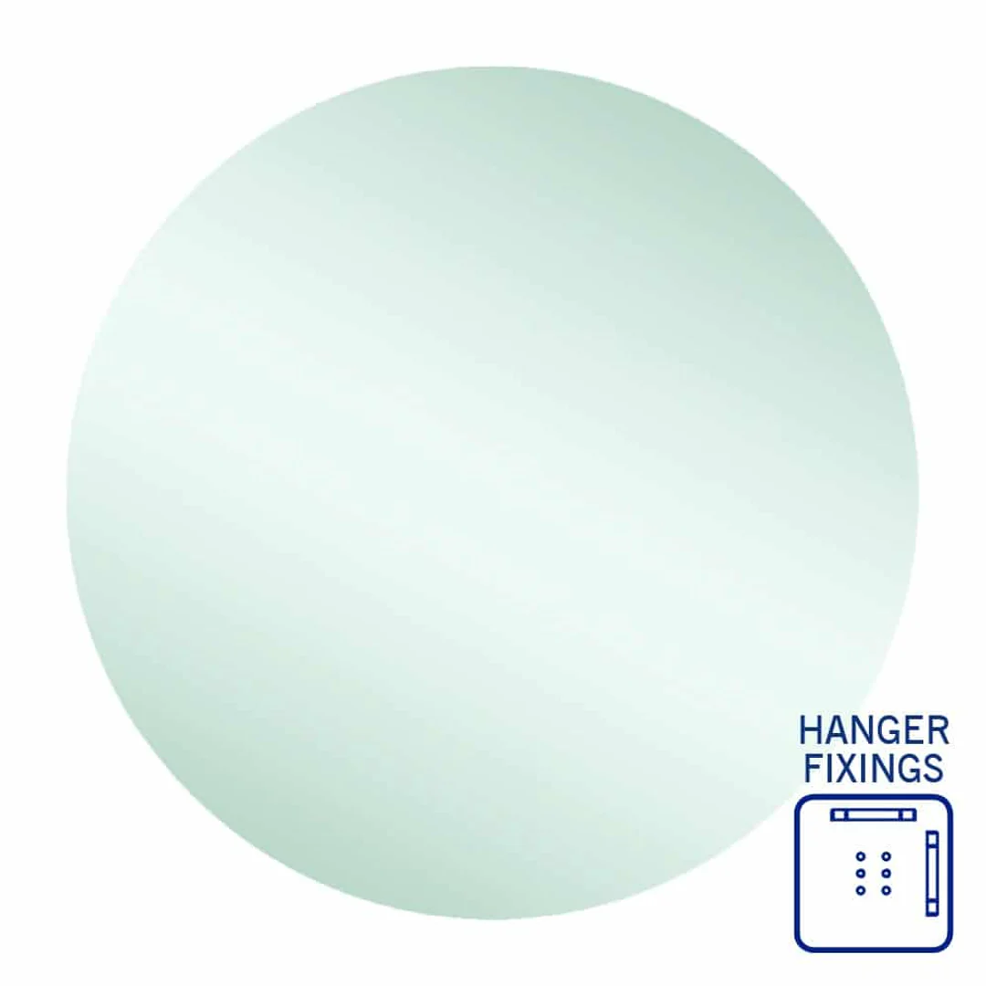 Thermogroup Rio Polished Edge Round Mirror 800mmØ - With Hangers - Image 2