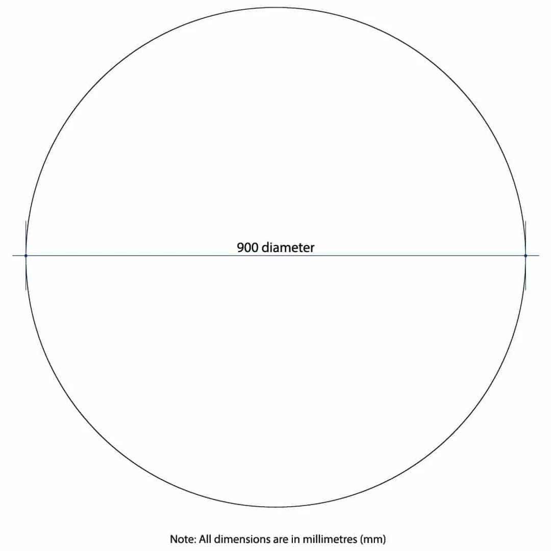 Thermogroup Rio Polished Edge Round Mirror 900mmØ - Glue-to-Wall - Image 10