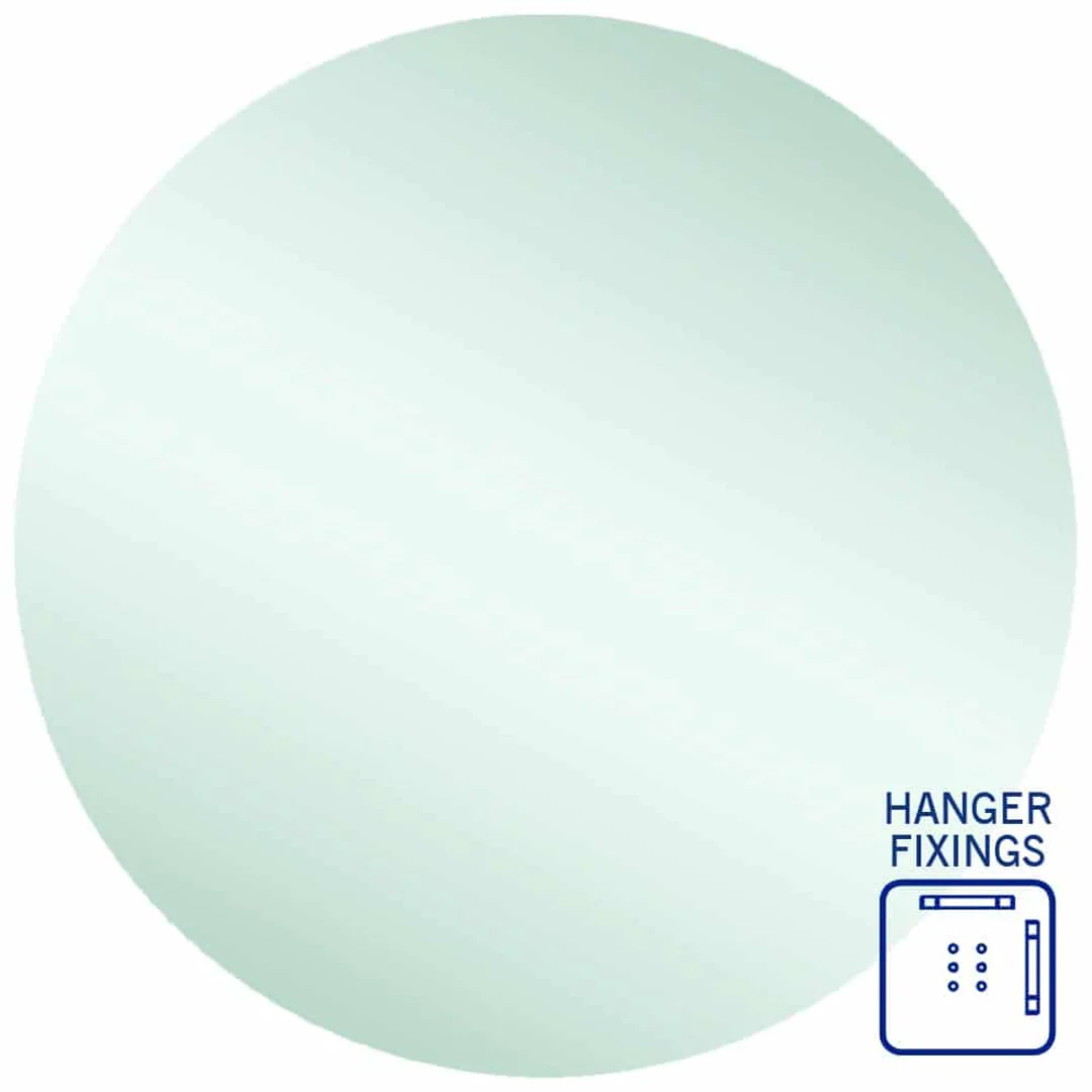 Thermogroup Rio Polished Edge Round Mirror 900mmØ - With Hangers - Image 2