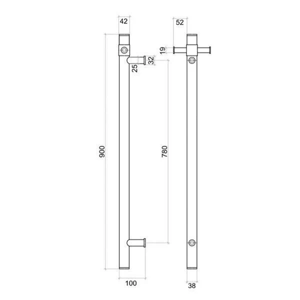 Thermogroup STRAIGHT/ ROUND VERTICAL BAR 30WATT BRUSHED GOLD - Image 14