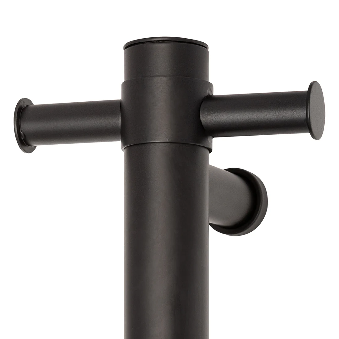 Thermogroup STRAIGHT/ ROUND 12VLT MATT BLACK VERTICLE TOWEL RAIL - Image 6
