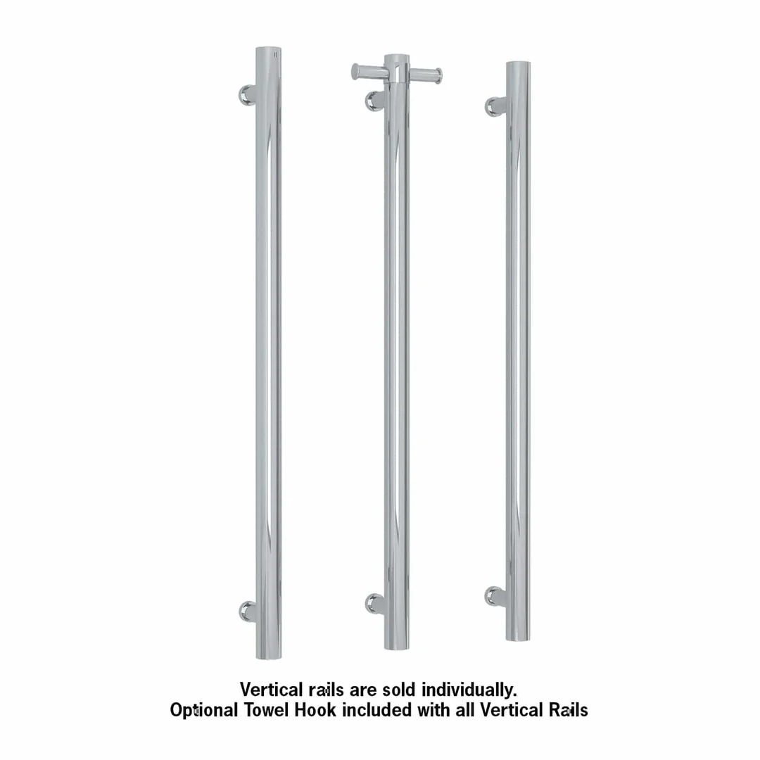 Thermogroup Thermorail Straight/Round Non-Heated Vertical Bar 900X142X100Mm With Optional Hook - Image 4