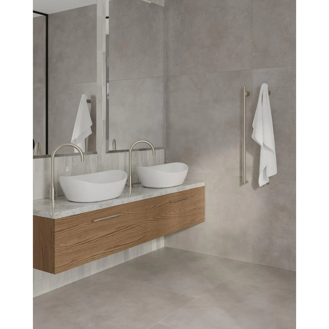 Thermorail 900Mm Vt Slimline Vertical Rail 15 Watt Polished Brushed Nickel Vth900Bn - Image 4