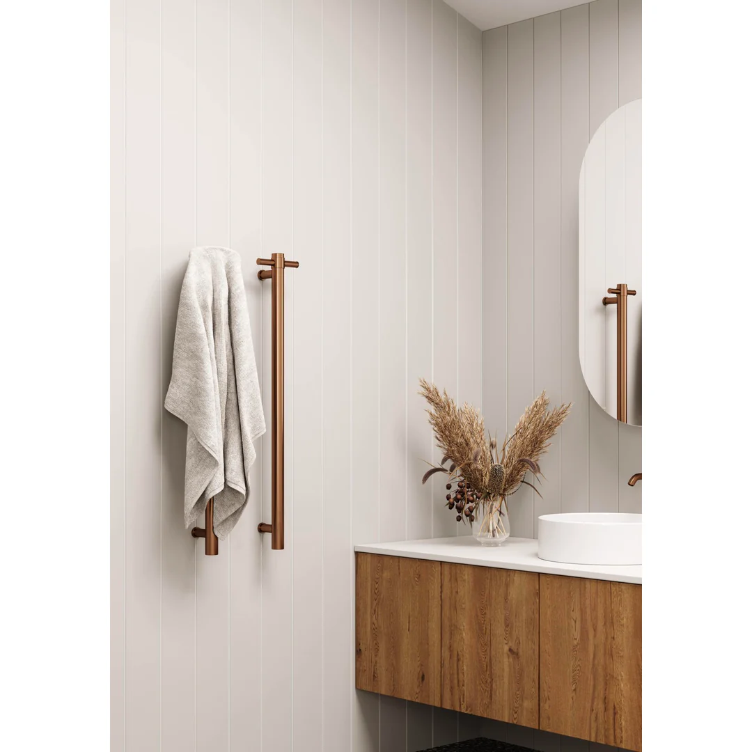 Thermorail Straight/Round 240Volt Vertical Bar 900X142X100Mm 20Watt With Optional Hook Brsh Bronze - Image 3