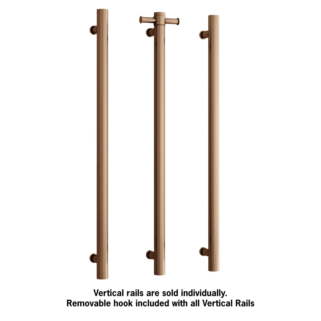 Thermorail Straight/Round 240Volt Vertical Bar 900X142X100Mm 20Watt With Optional Hook Brsh Bronze - Image 4