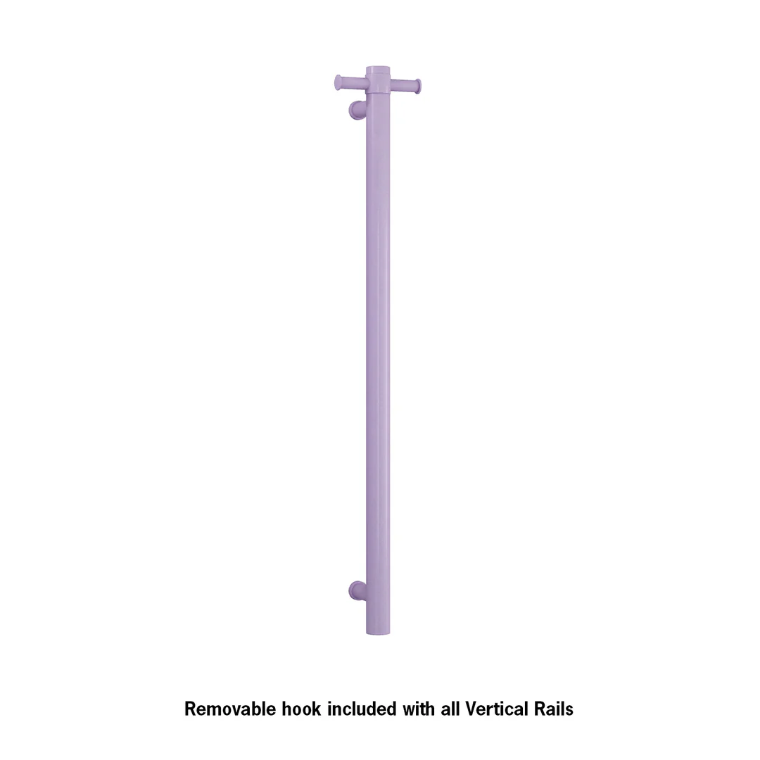Thermorail Straight/Round 240Volt Vertical Bar 900X142X100Mm 22Watt & Optional Hook Matt Blk - Image 2
