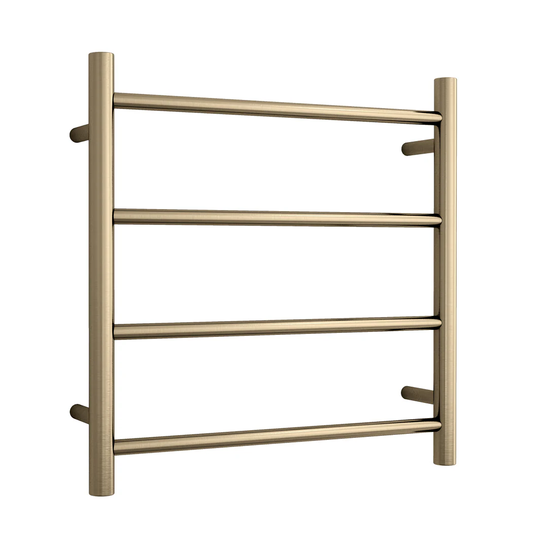 Thermorail Straight/Round 550X550X122mm 41Watts 4 Bars - Brushed Brass - Image 2